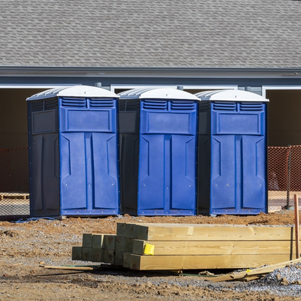 what is the cost difference between standard and deluxe porta potty rentals in Dana